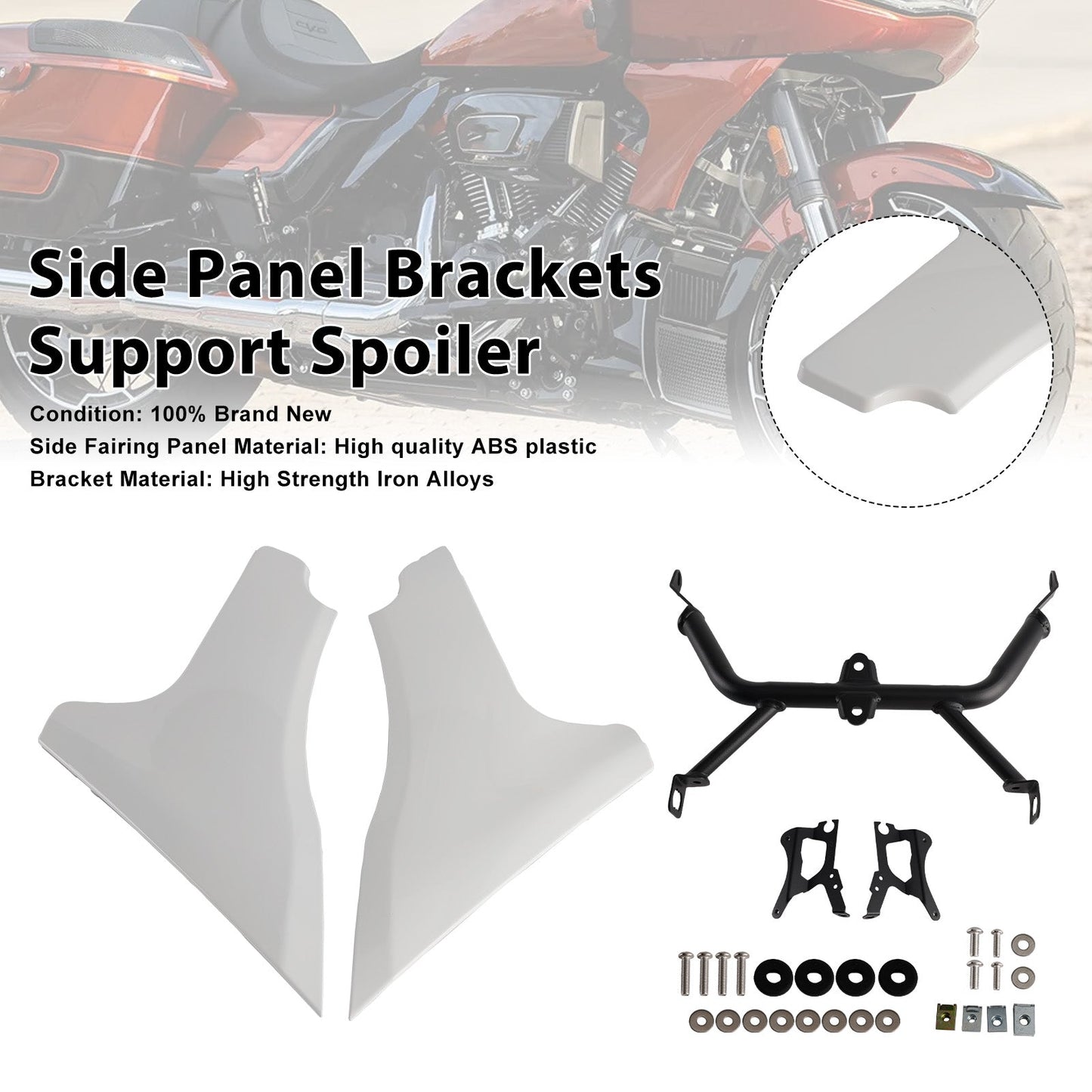 2023-later FLTRXSE and 2024 FLTRX and FLTRXSTSE models Side Panel Brackets Support Spoiler