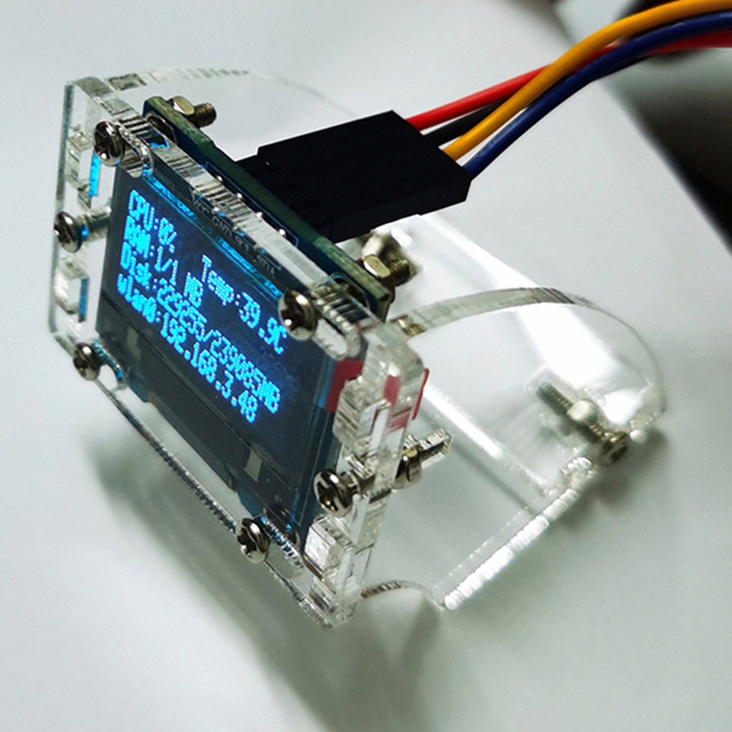 Raspberry Pi 4B 0.96-inch OLED Display Module IP Hard Disk Information Display