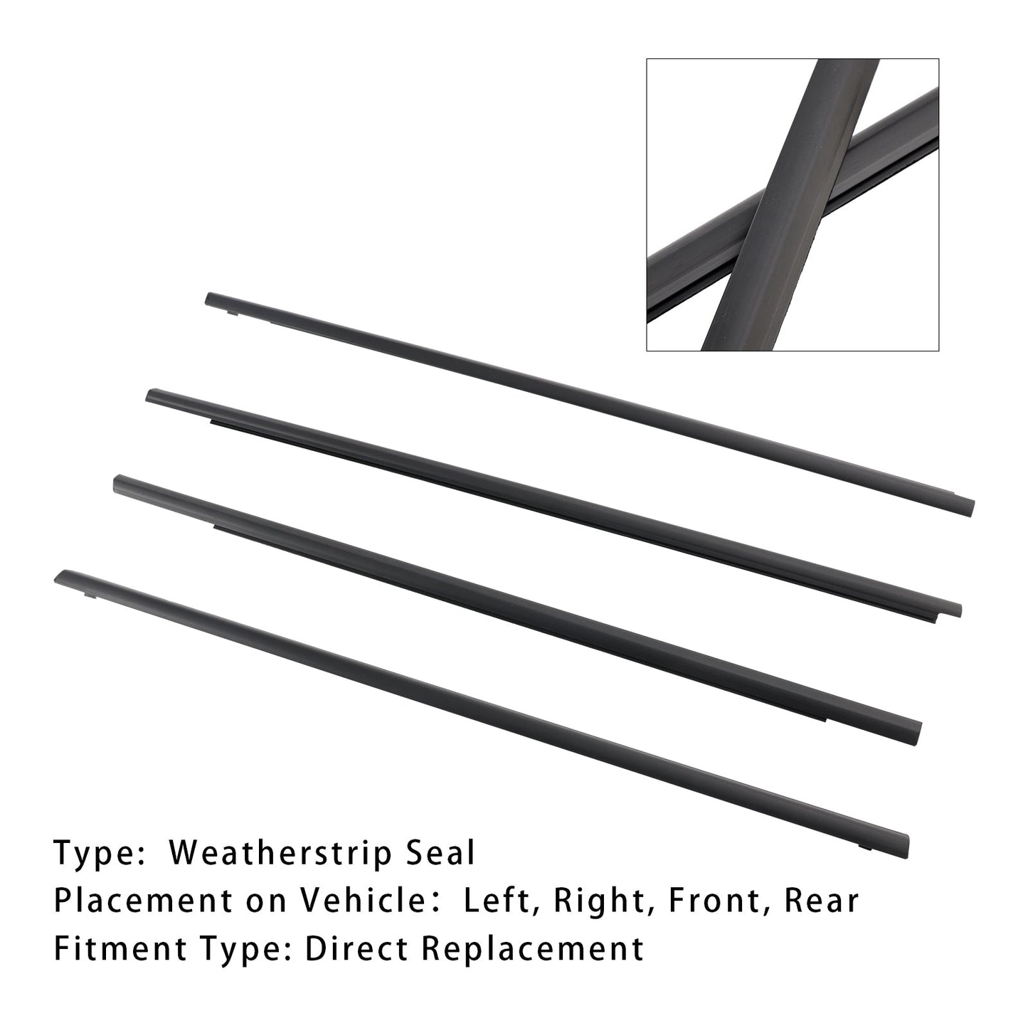 2001-2007 Nissan X-trail 4PCS Window Weather Strip Seal Belt