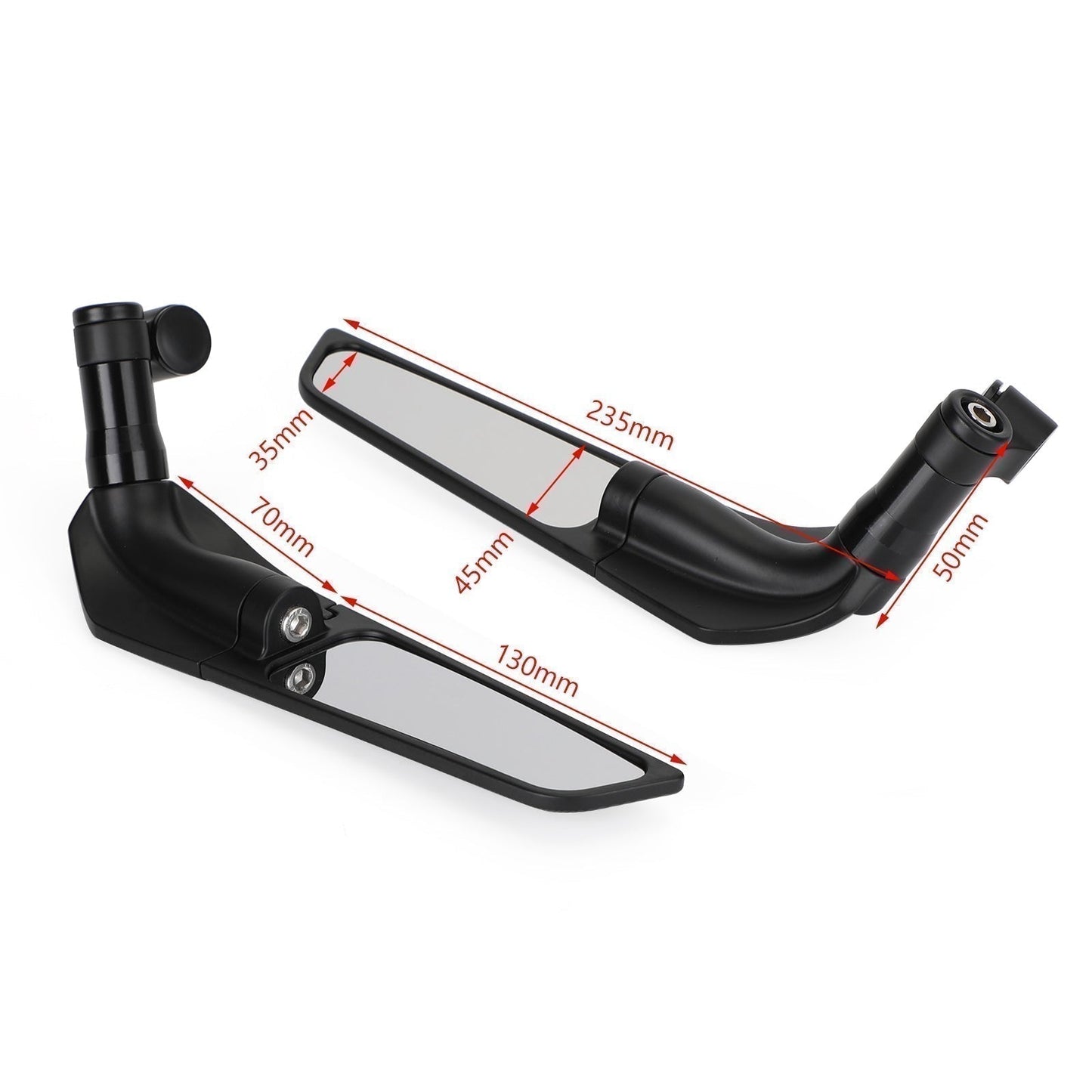 2004-2015 Yamaha XT660R Adjustable Wing Fin Rearview Mirrors