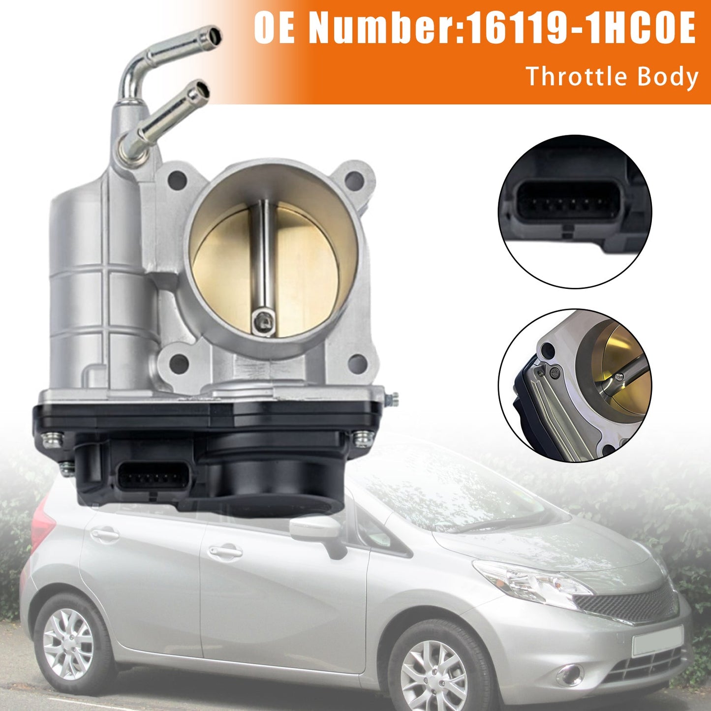 2010/05-2016/12 For Nissan Micra IV K13 1.2 1198 ccm, 59 KW, 80 PS Throttle Body 16119-1HC0E