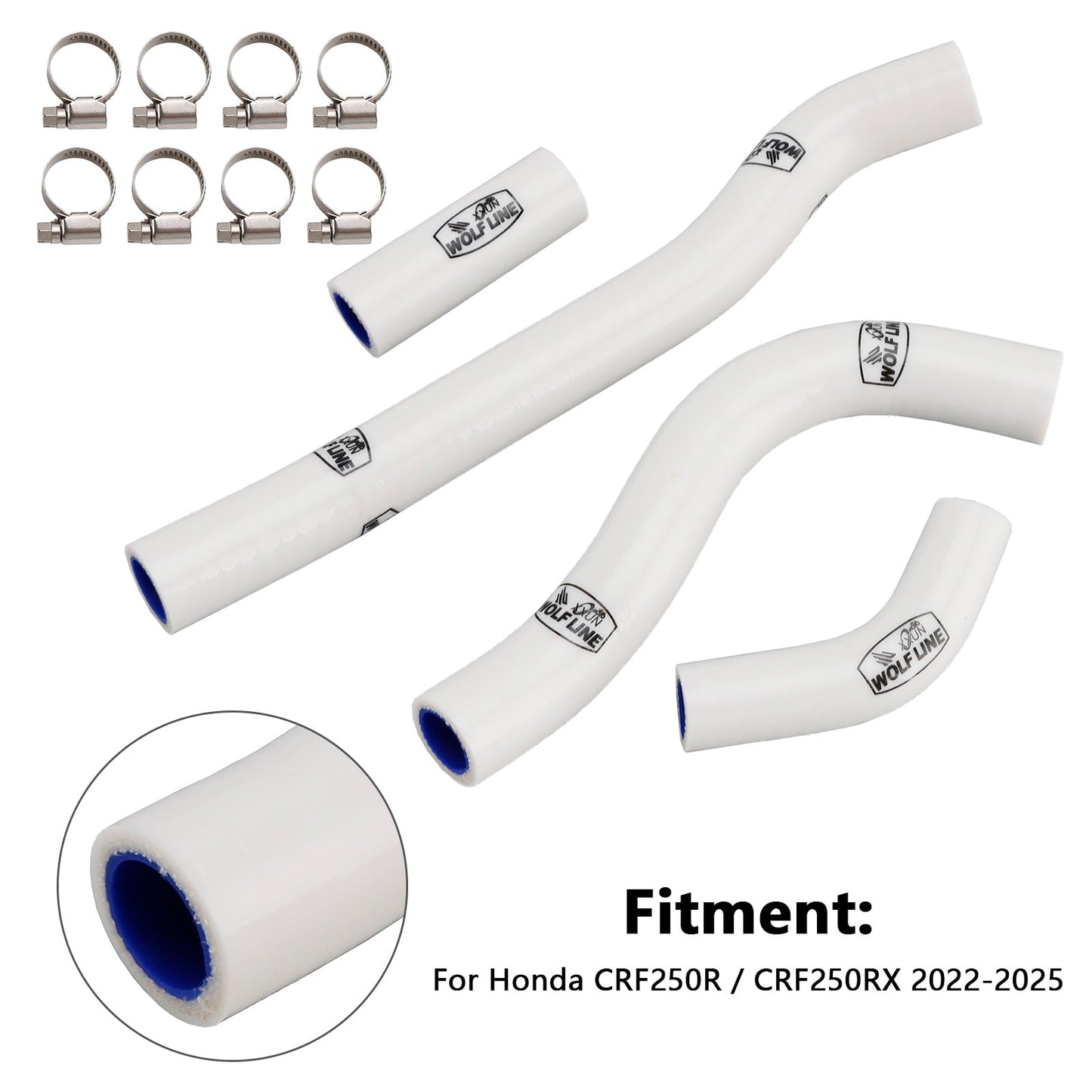 2022-2025 Honda CRF250R CRF250RX Silicone Radiator coolant Hose