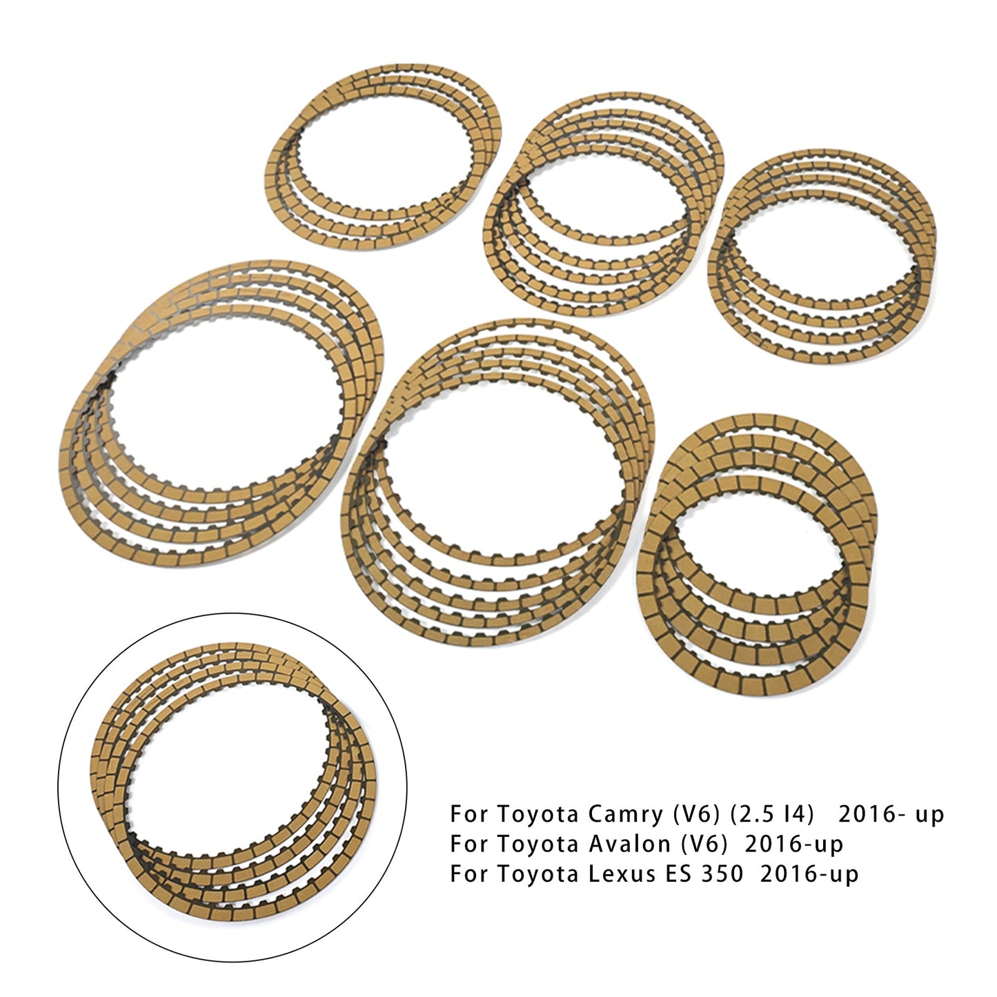 2016-up Toyota Lexus ES 350 Transmission Overhaul Clutch Rebuild Friction Plates Kit UA80E/F