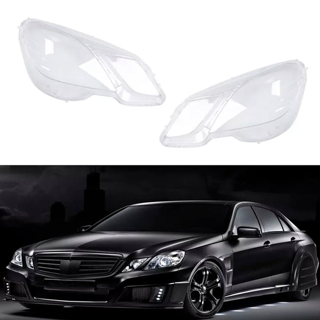 2009-2014 Mercedes Benz E-Class W212 2PCS Front Headlight Glass Clear Cover A2128209661