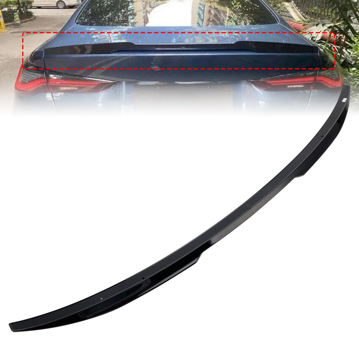 2020-ON BMW 4 Series G22 Coupe Model Gloss Black Rear Boot Spoiler