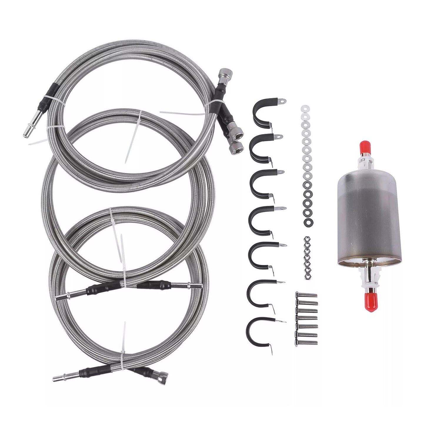 2001-2003 Chevy Silverado 2500 HD Stainless Steel Braided Fuel Lines Kit 819-840 Quick Fix