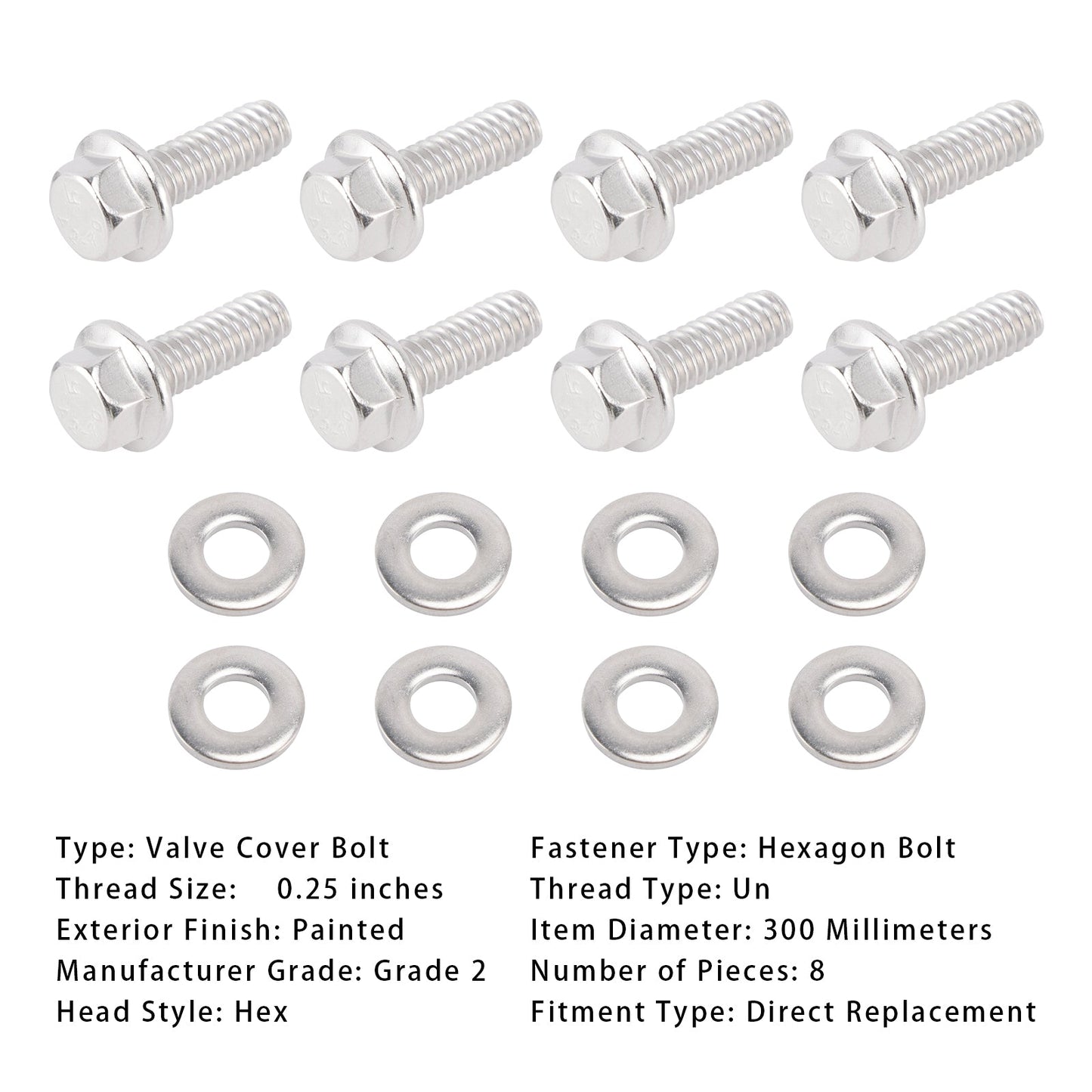 400-7507 Stainless 300 Hex Valve Cover Bolt Kit