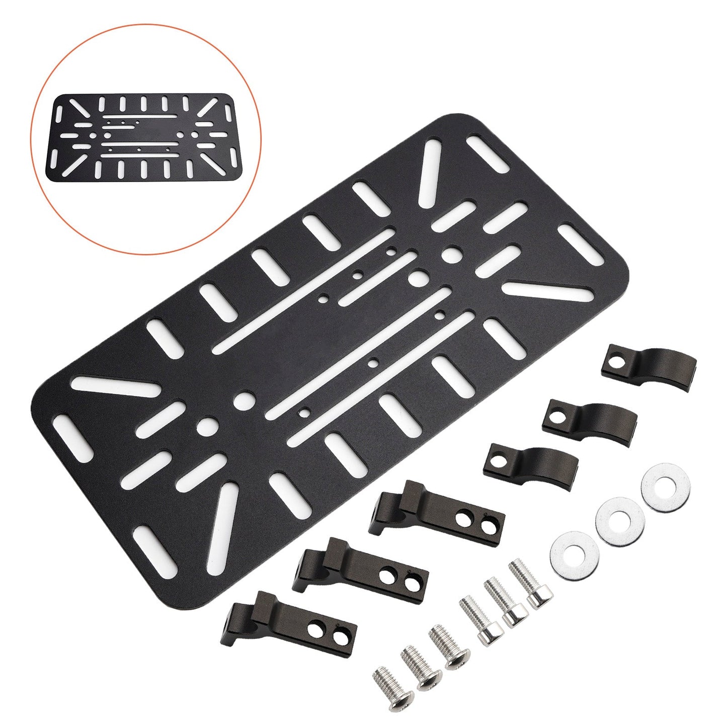 Universal Symmetrical Side Saddlebag Mounting Bracket Kit Black For Motorbike