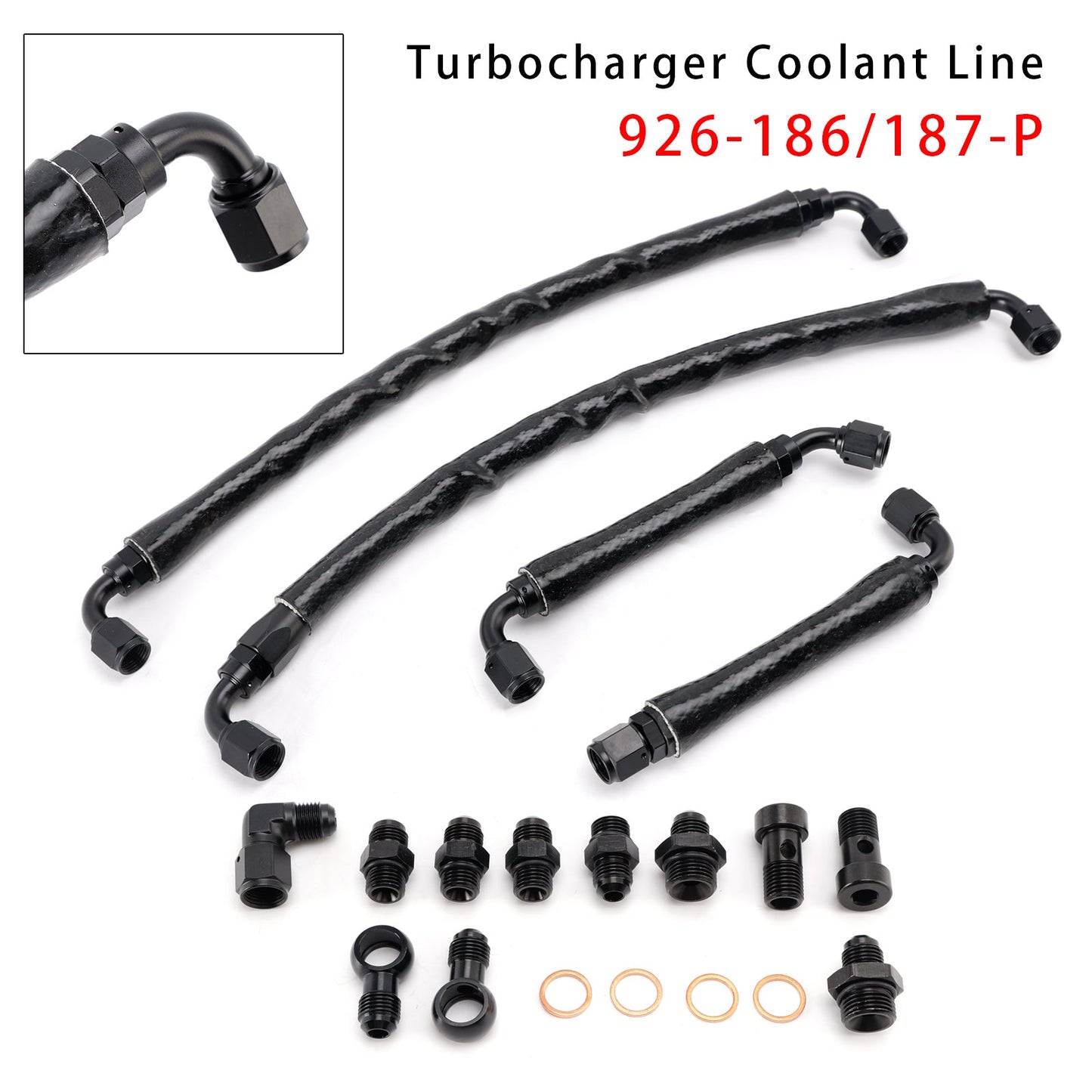 Lincoln Navigator Turbocharger Coolant Line Upgrade Kit 926-186/187-P For Ford Transit 2013-2019