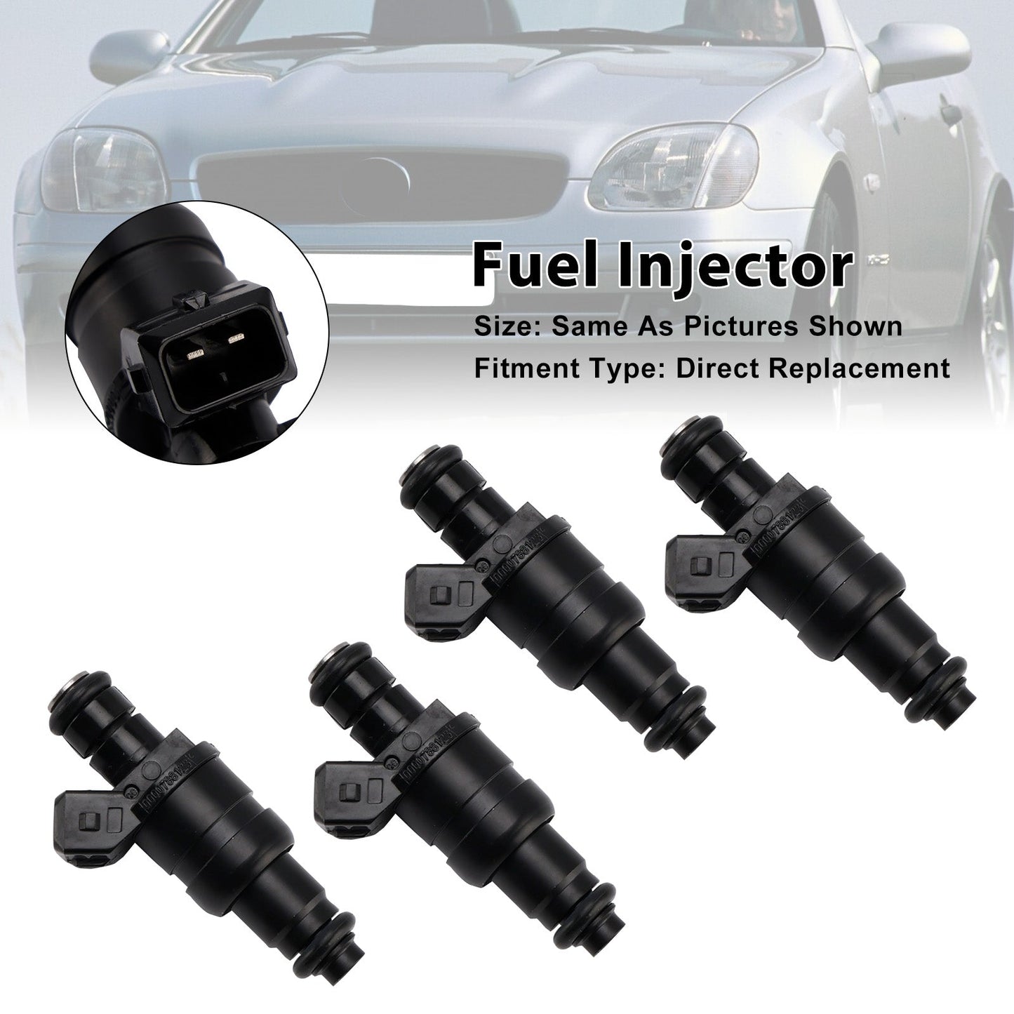For Mercedes-Benz SLK (R170) 230 Kompressor 1996-2000 155-0469 4PCS Fuel Injector