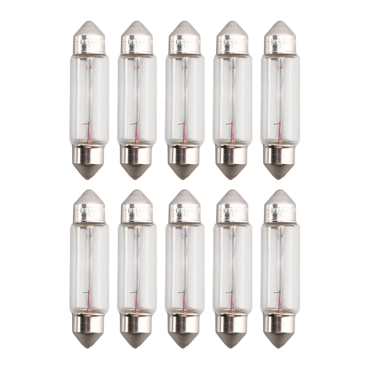 10PCS Car Light Tubular Lamp bulb C10W SV8.5-8 43MM 6429 24V 10W For OSRAM