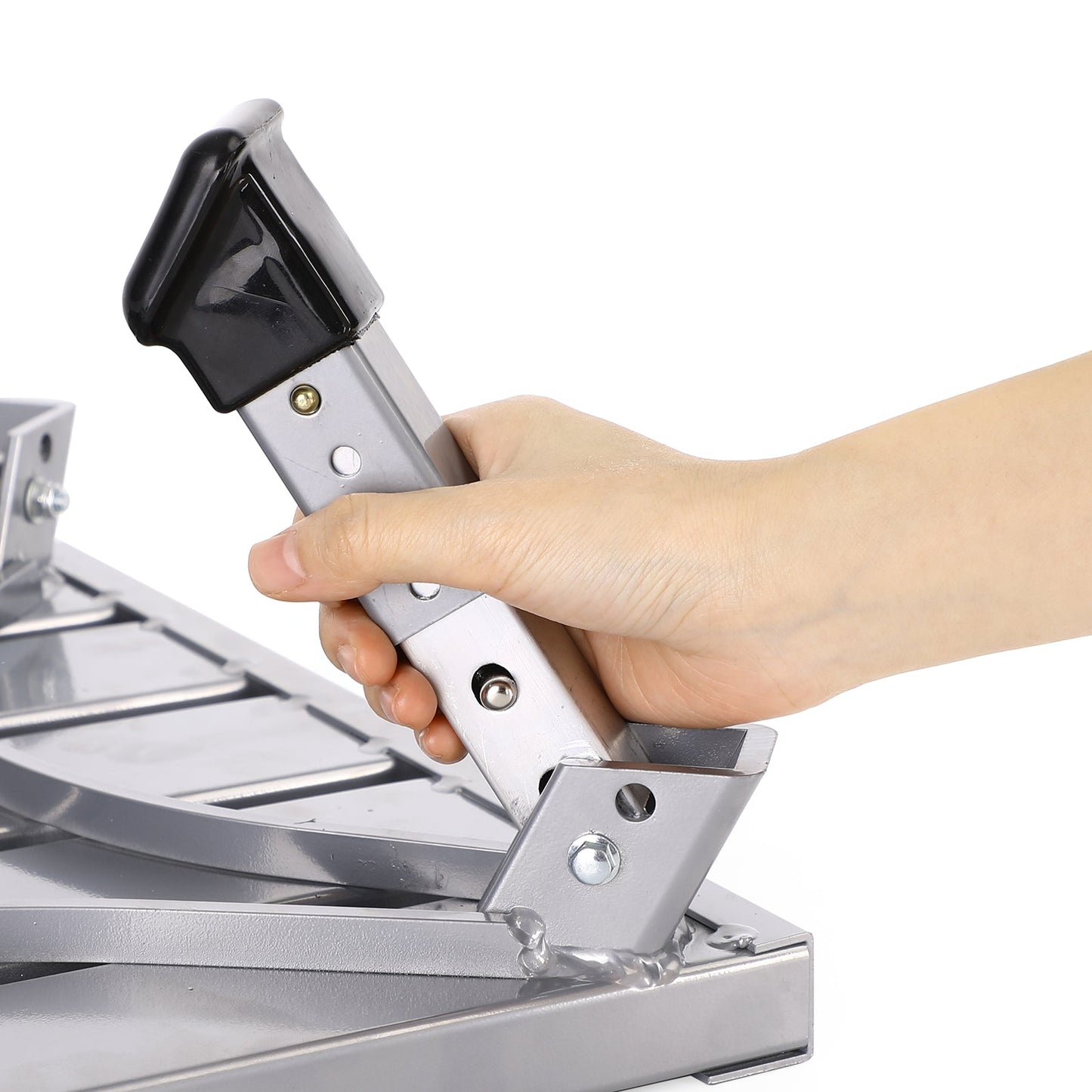 Folding Aluminum RV Step with Platform Stool Trailer Camper Working Ladder Portable