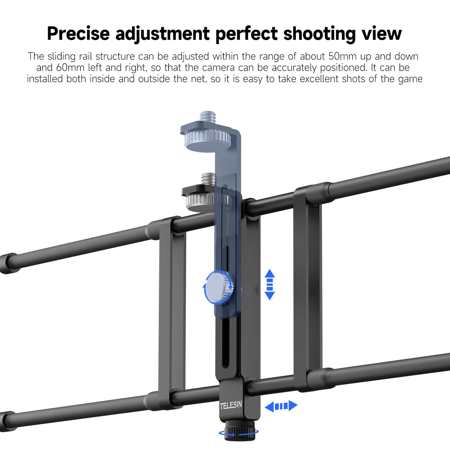 Baseball Tennis Live Broadcast Hanging Net Bracket Stand for GoPro DJI Action4