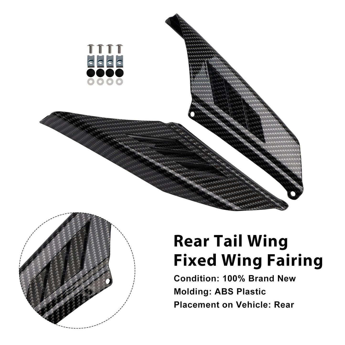 2023-2025 Kawasaki NINJA ZX-4R ZX-4RR Rear Tail Wing Fixed Wing Fairing
