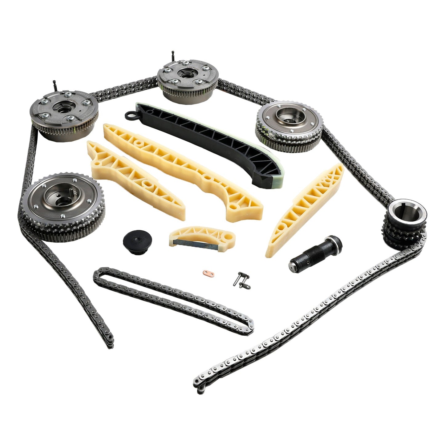 2005-2006 Mercedes-Benz SLK 350 Base 3.5L V6 - Gas Timing Chain Kit + 4× Camshaft Adjusters