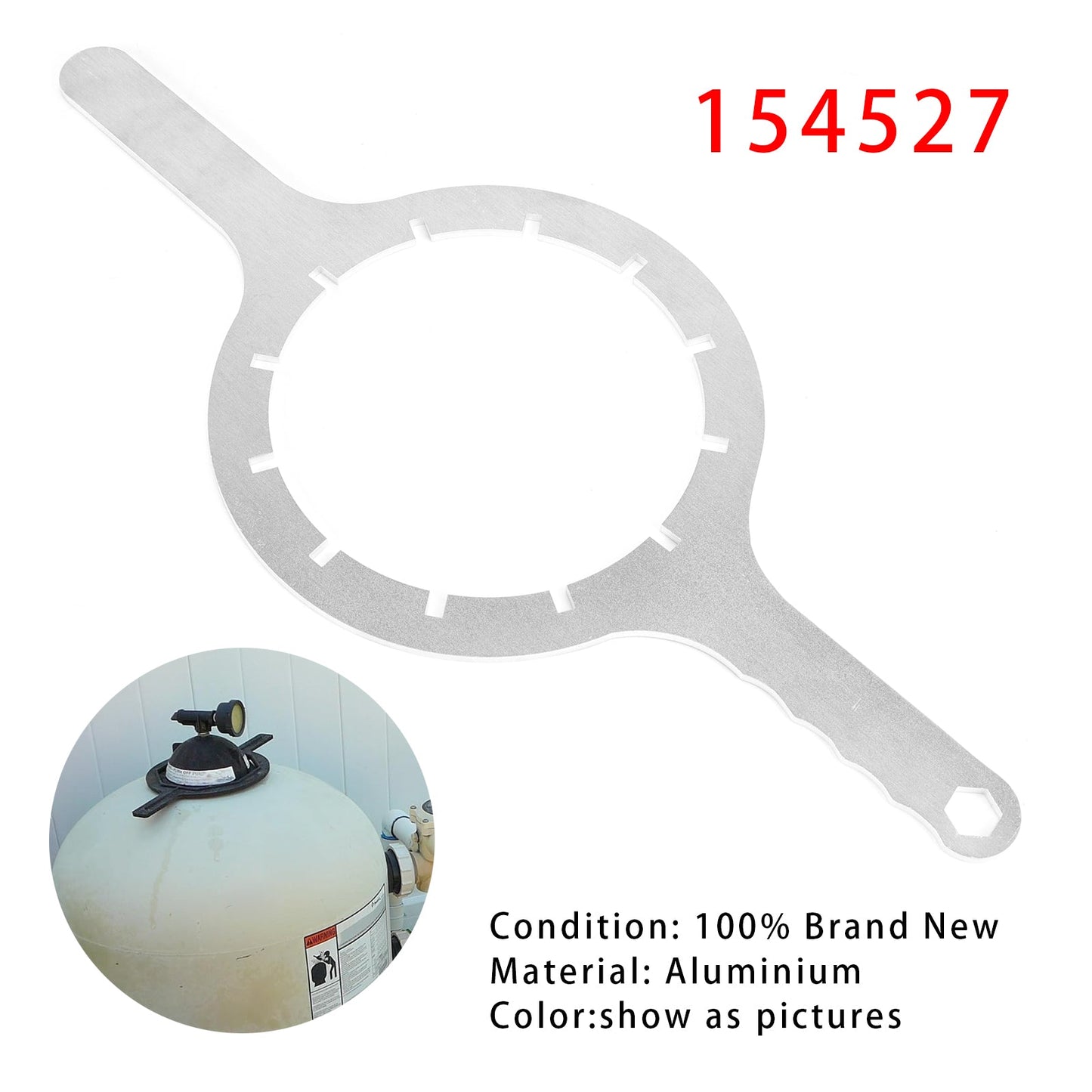 154527 8-1/2'' Aluminum Wrench For Sand Filter TR100C TR140C,TR100C-3, TR140C-3
