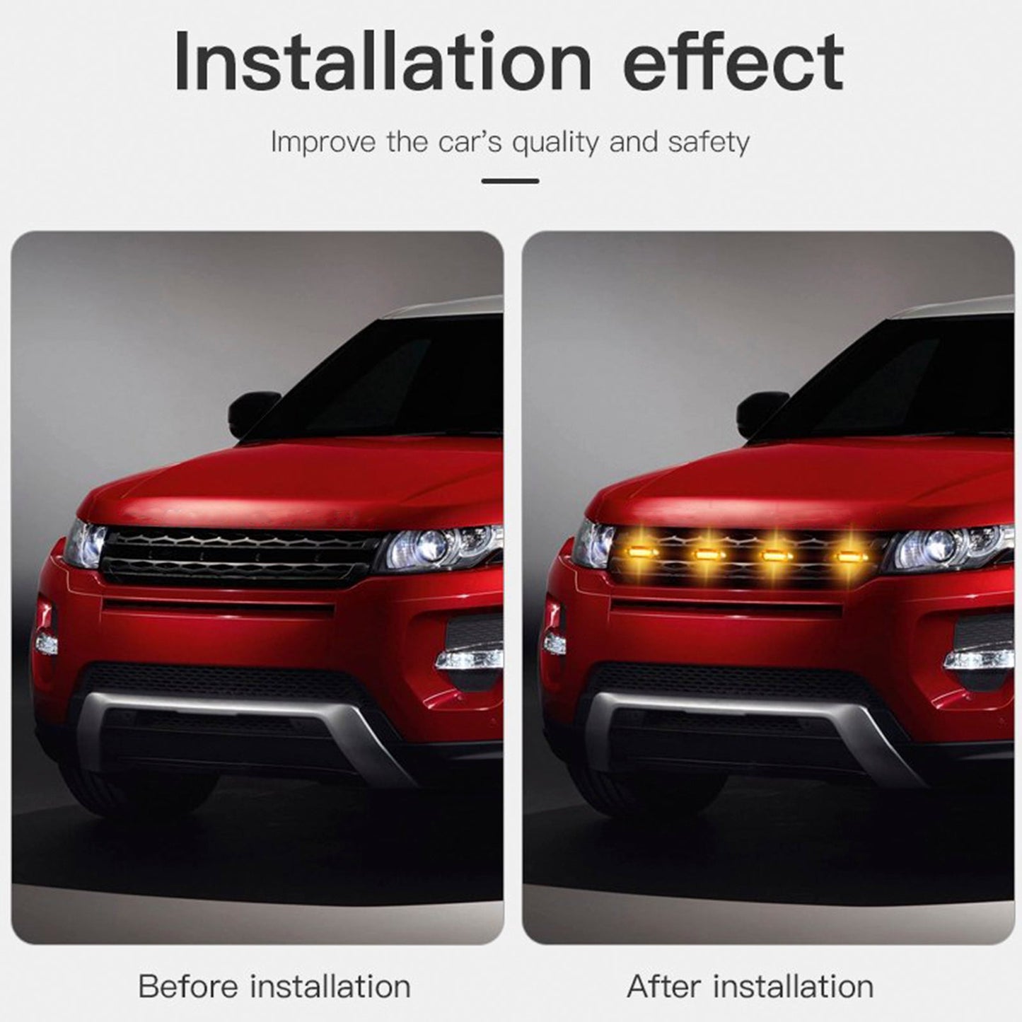 6Pcs Front Grille LED Lighting RGB With APP Controller For SUV off-road vehicles