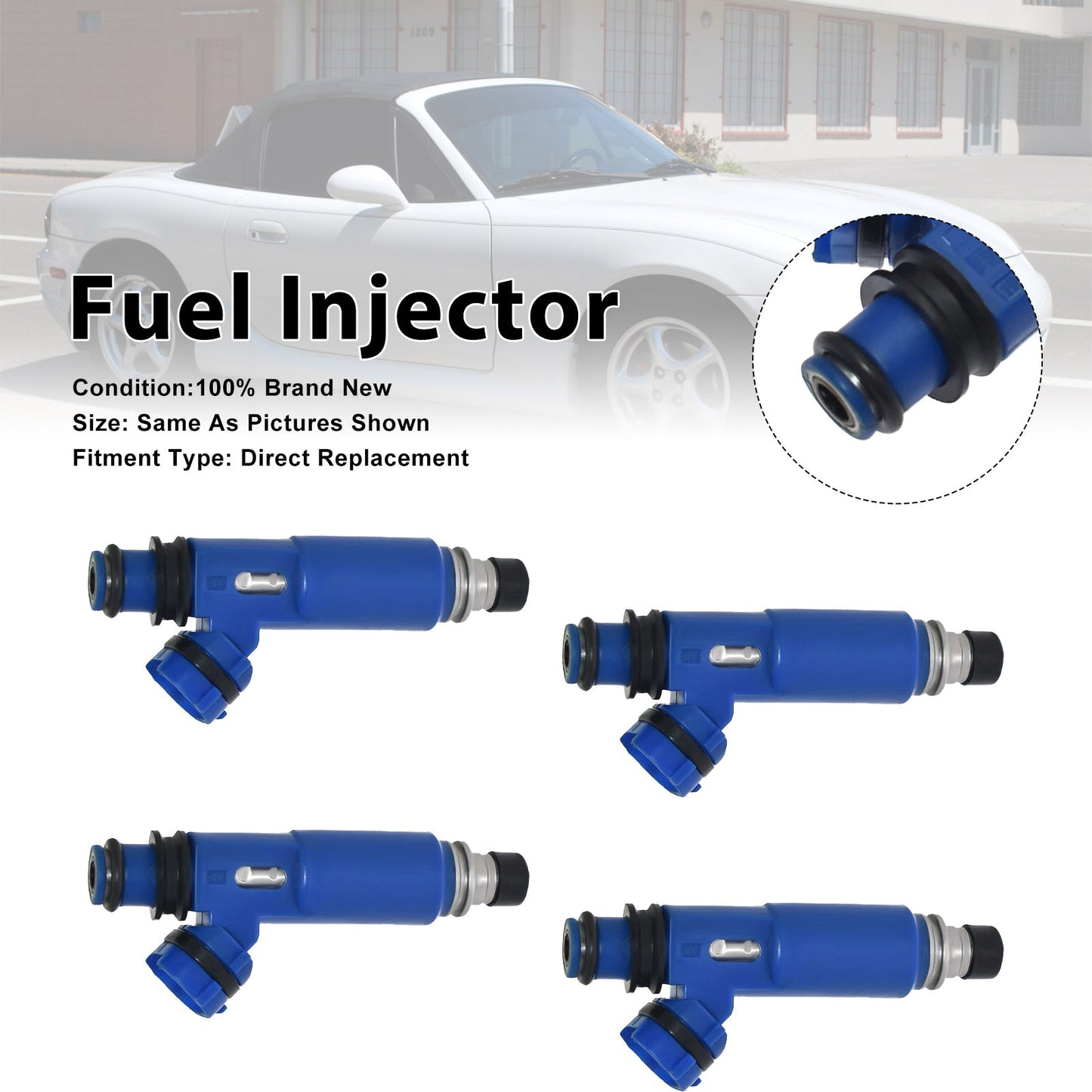 4Pcs Fuel Injector For Mazda MX-5 II 1998-2005 195500-3030 1955003030