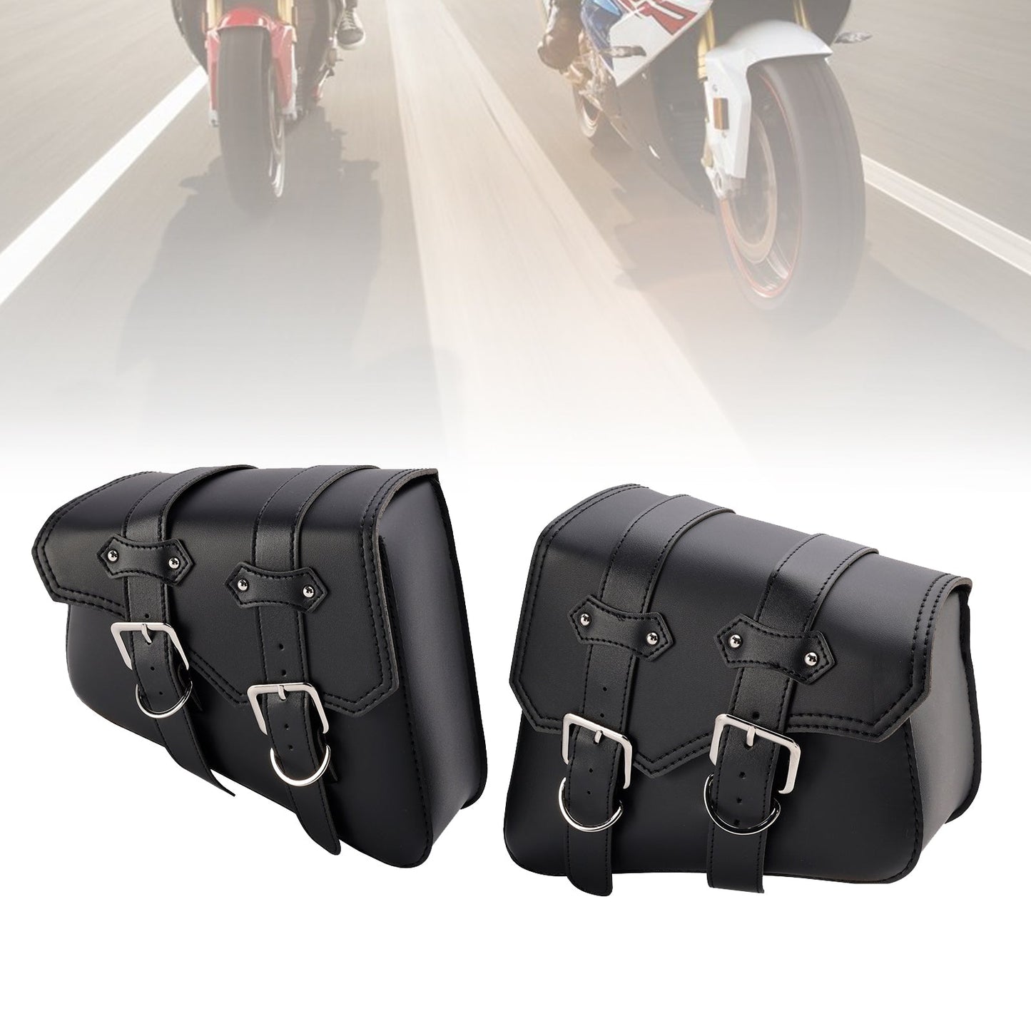 Tail Bag Side Saddlebag Tail Bag Luggage Pouch Storage Black 21L For Motorbike