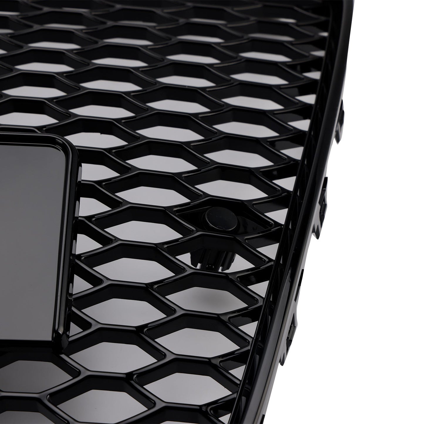 Front Bumper Radiator Vent Mesh Grille Grill For 2005-2015 Audi Q7 SQ7 Gloss Black