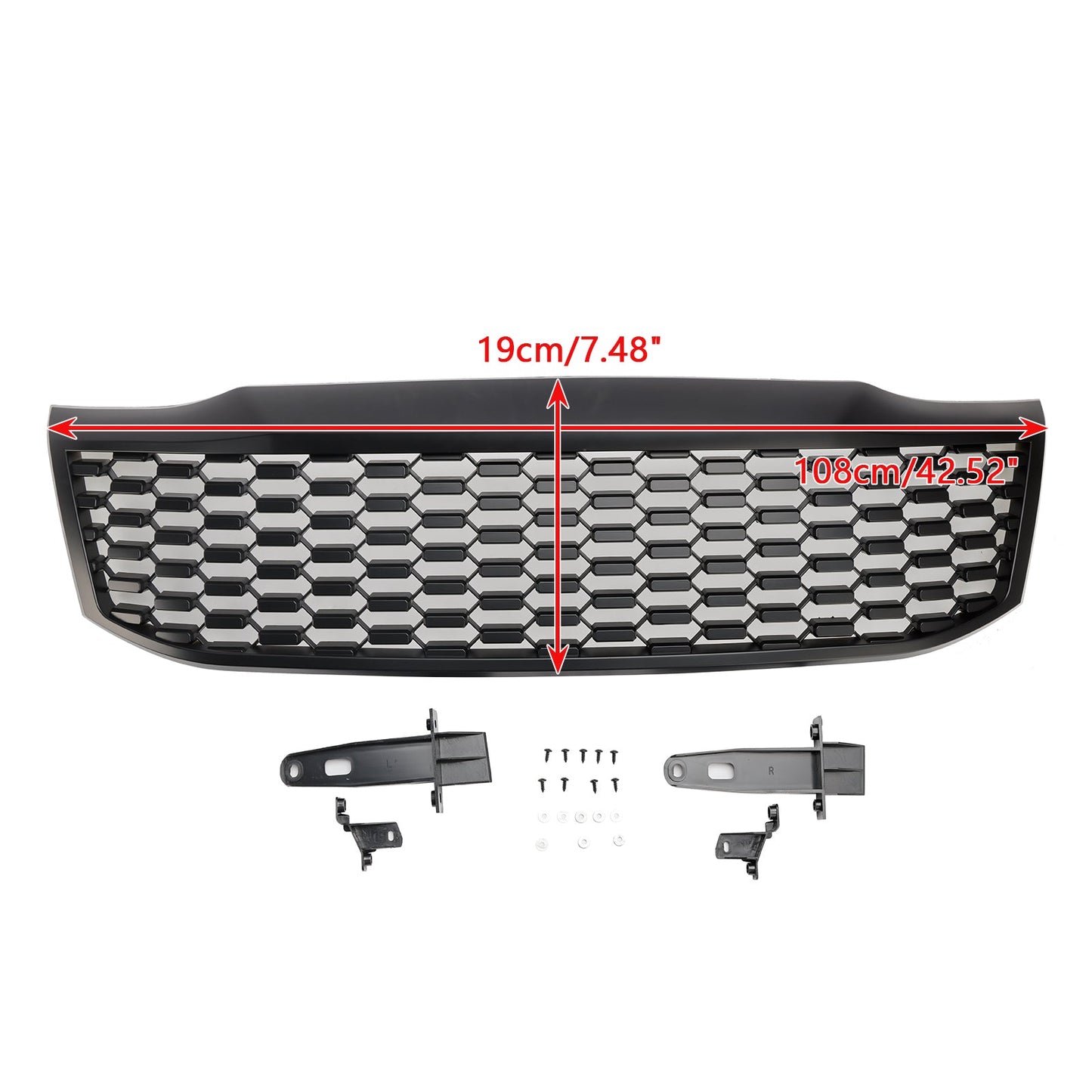 2012-2014 Toyota Hilux Vigo MK7 Matt Black Front Bumper Grill Grille