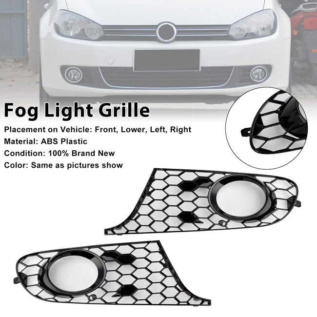 2009-2013 VW MK6 Golf Jetta 2PCS Fog Light Cover Grille Grill 5K0853665