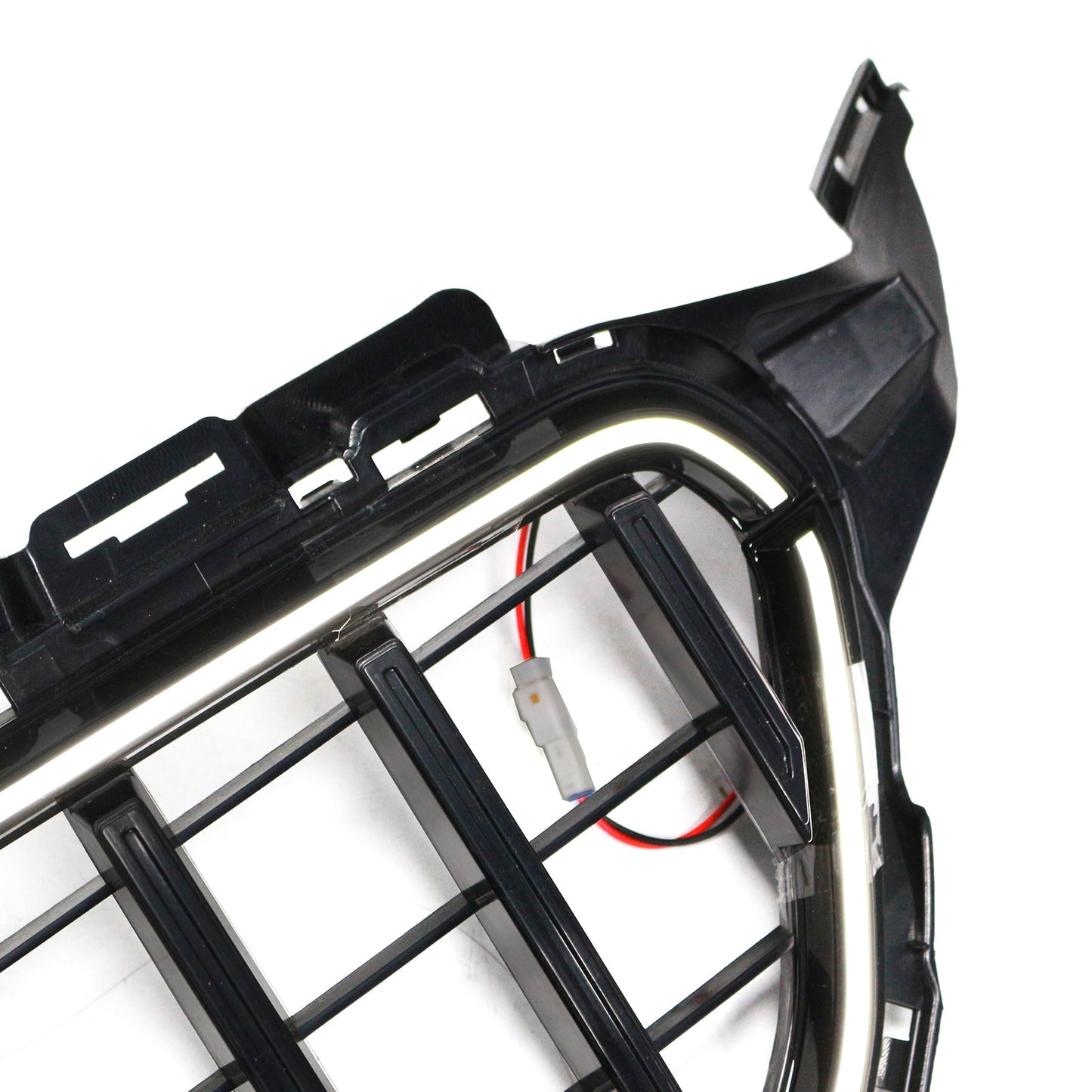 2015-2021 Mercedes W205 C250 C300 W/LED Black Front Bumper Grill Grille