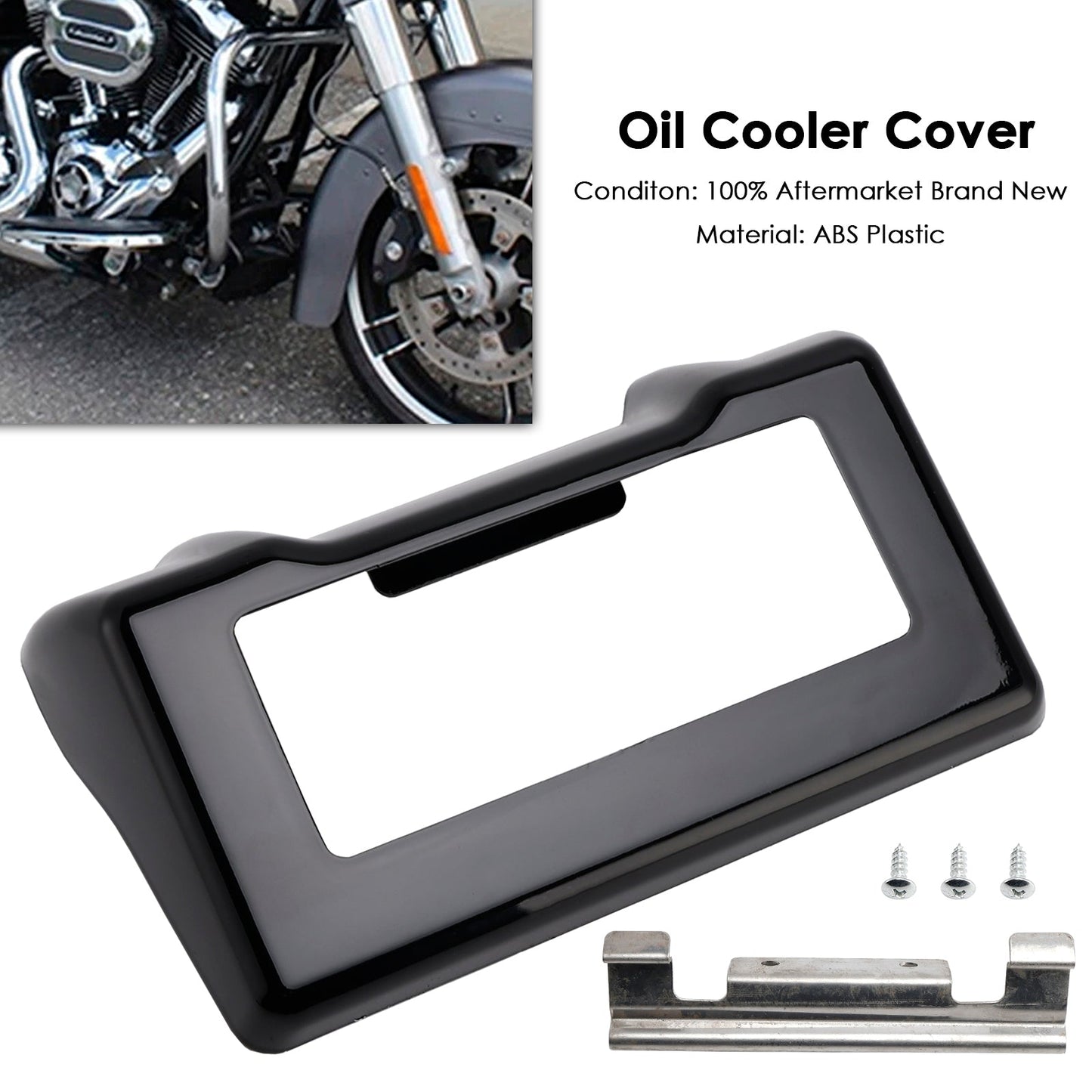 Oil Cooler Cover Fit For Touring Road King Street Glide 2011-2016