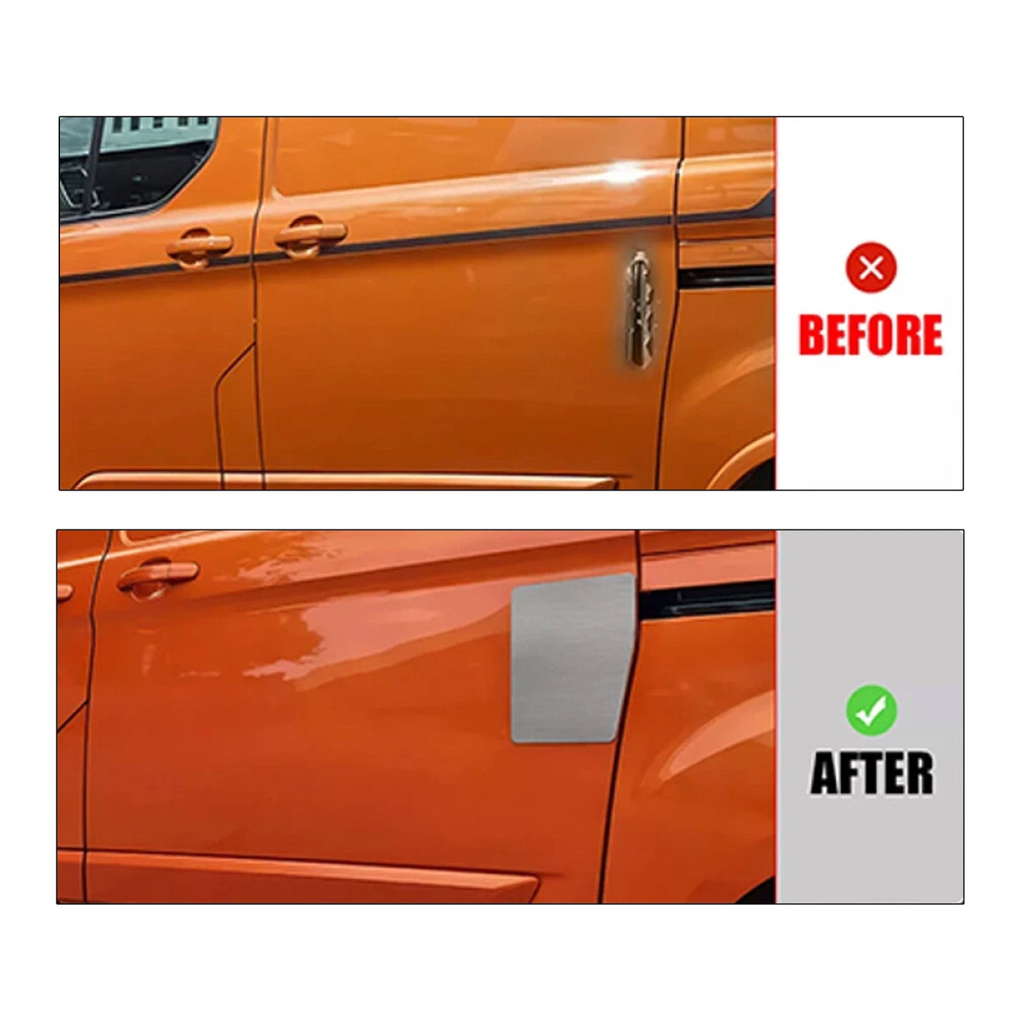 2012+ Ford Transit Custom Sliding Door Theft Shield Security Guard Plate Kit For