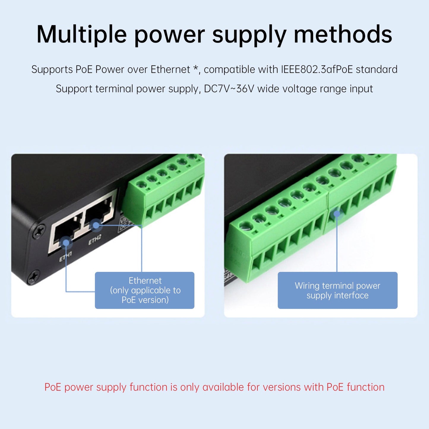 Industrial Isolated Serial Port Module Eight-Way RS485 to RJ45 Ethernet Gateway