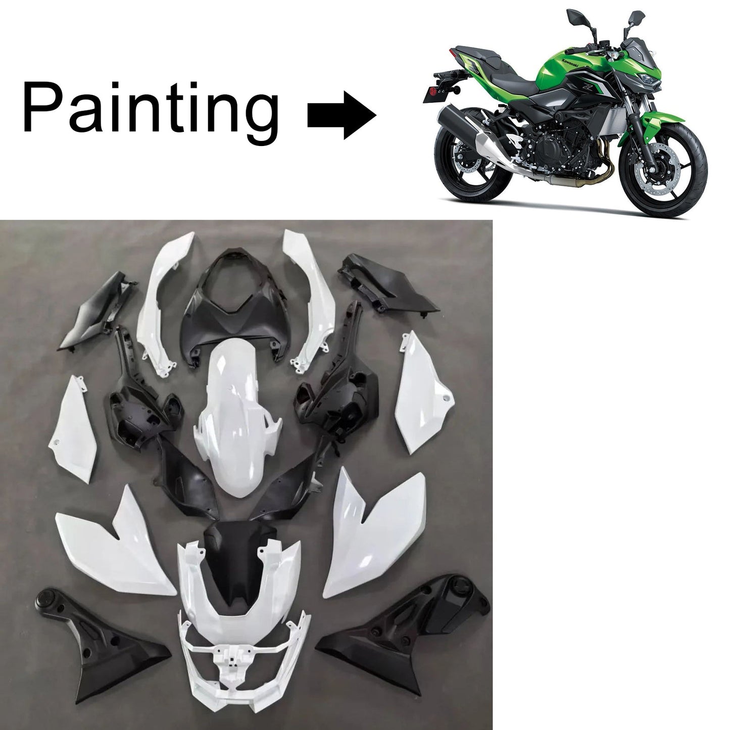 Injection Fairing Kit Bodywork Plastic ABS fit For Kawasaki Z500 2025-2026