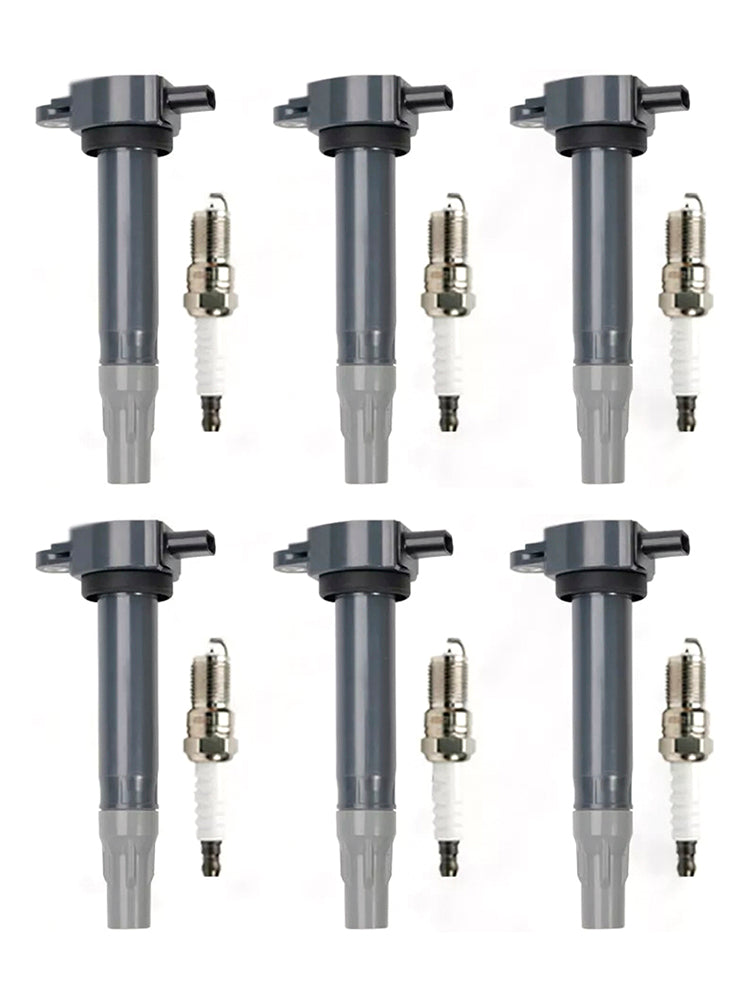 2008-2010 Dodge Grand Caravan V6 4.0L 6pcs Ignition Coil & Spark Plugs UF502 4606869 4606869AA