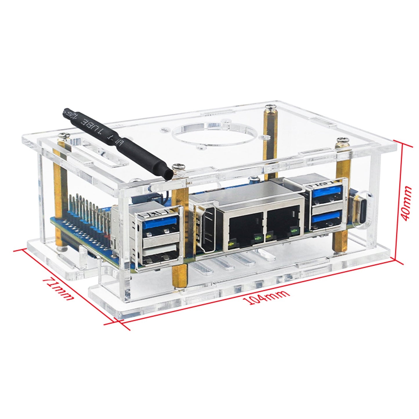 Orange Pi RV2 Dedicated Shell Development Board Acrylic Shell Transparent Box