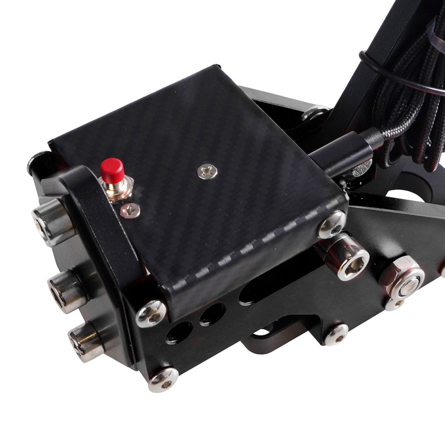 14Bit PS4/PS5 USB Handbrake Kits for Racing Games Steering Wheel Stand G29 Black