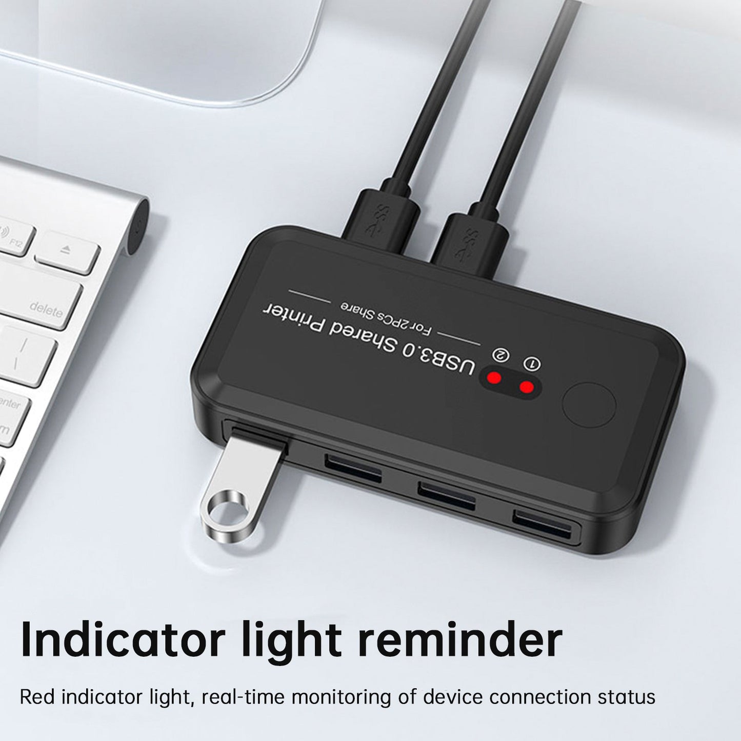 USB3.0 Switcher 2-Input 4-Output Printer Sharing Device Dual Computers Share