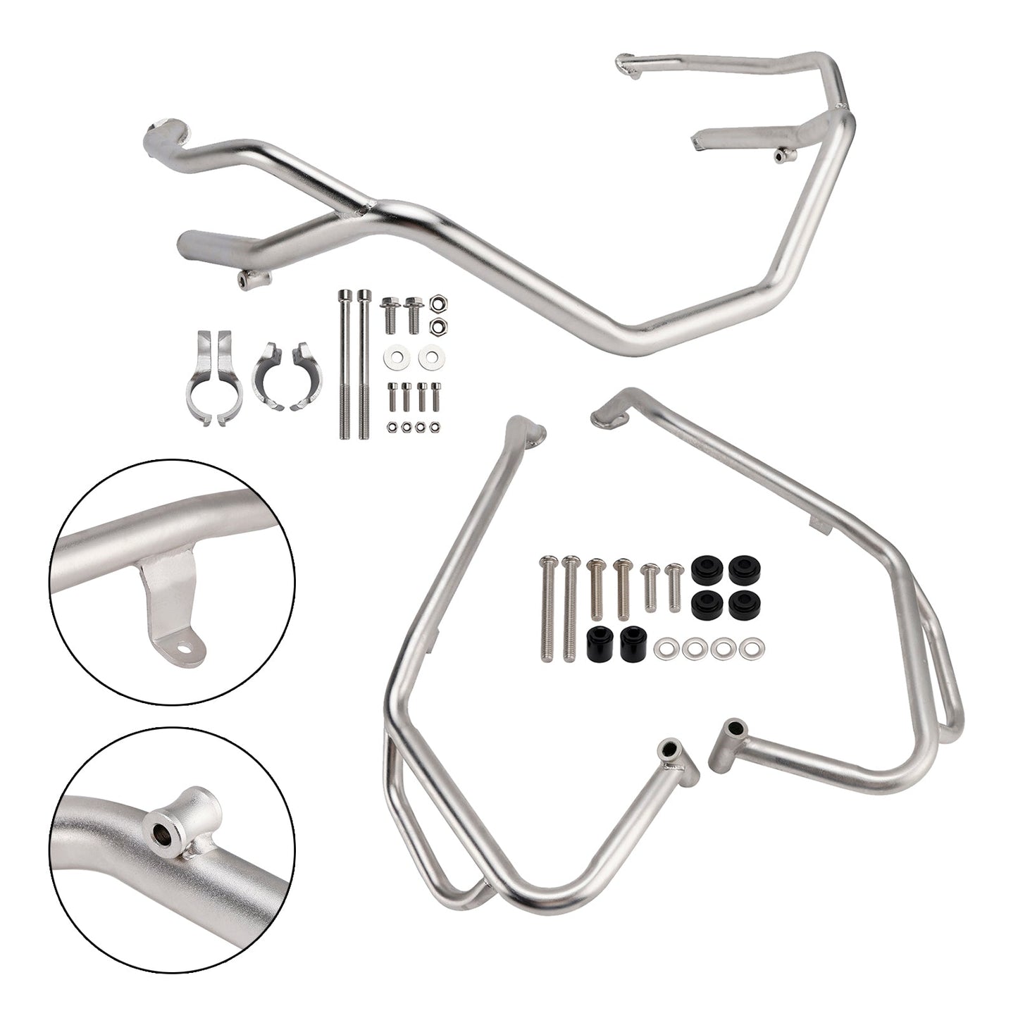 2025+ Honda X-Adv 750 Upper Lower Kit Engine Guard Frame Crash Bar Silver