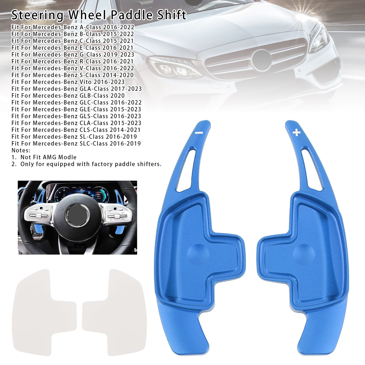 Steering Wheel Paddle Shifter For Benz C GLC E 2015-2022