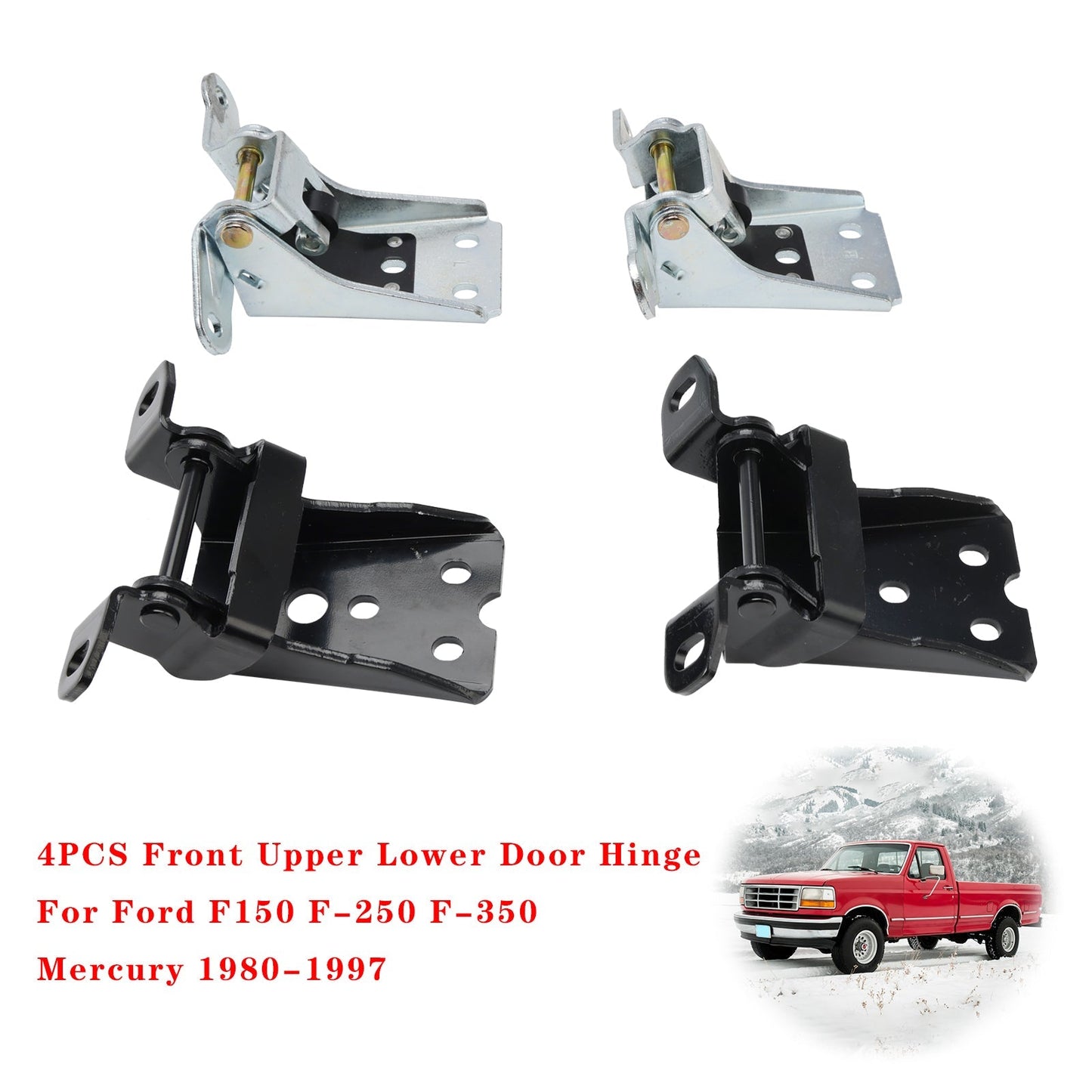 1983-1986 Ford LTD Upper & Lower Door Hinge 4PCS Front Upper Lower Door Hinge 925-066