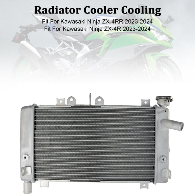 39060-0758 Radiator Cooling Engine Cooler For Kawasaki ZX-4R ZX-4RR 2023 2024