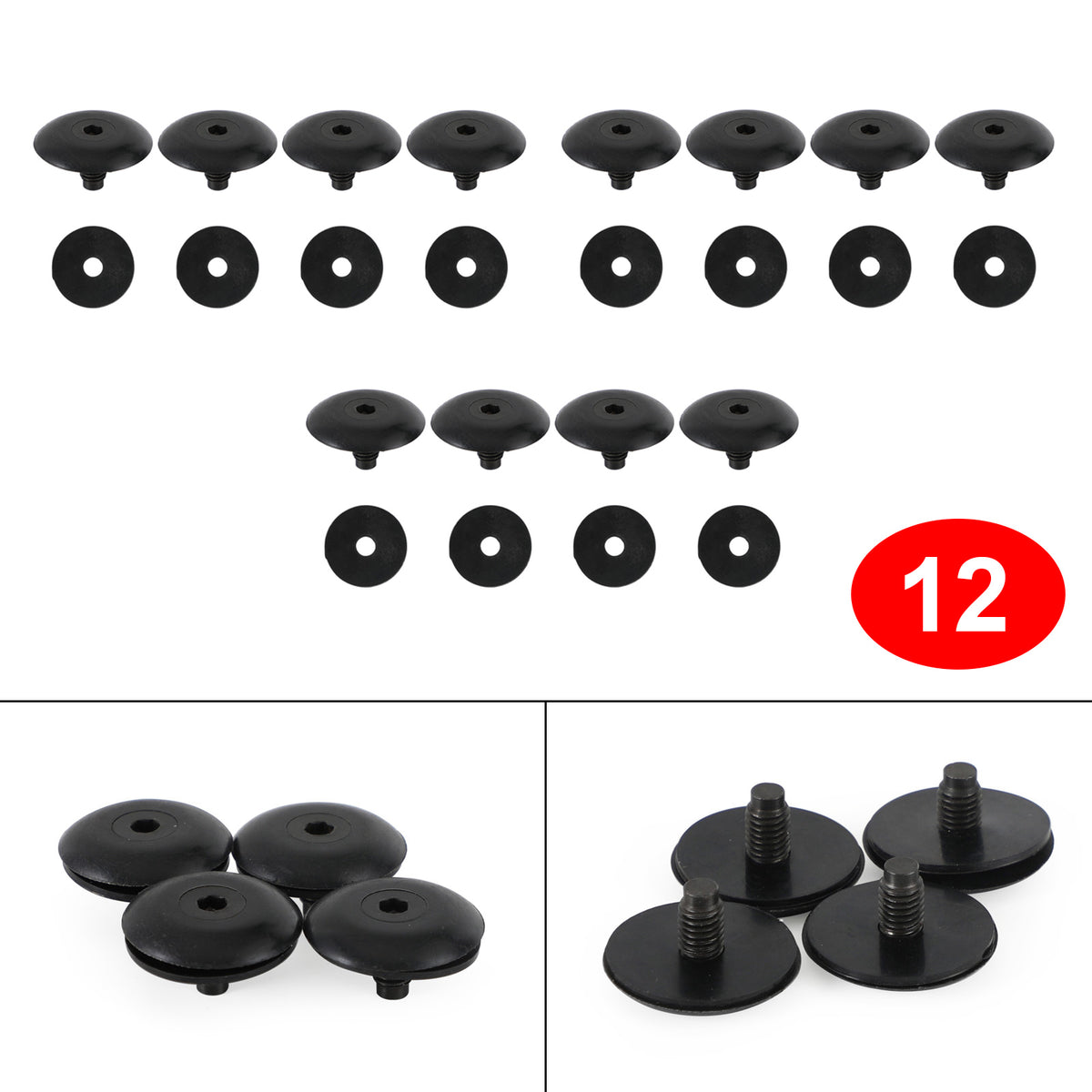 12PCS Roof Rack Hole Bolt Screw W/ Seal Gasket Fit Ford Transit Custom 2012-2021