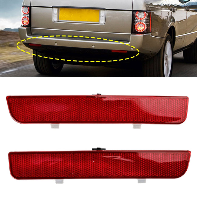 2003-2012 Land Rover Range Rover L322 Rear Bumper Reflector Stop Brake Light Red 2PCS