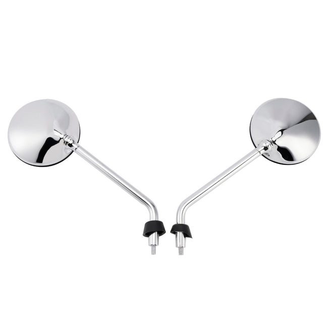 Chrome Rearview Mirror Set For Vespa LX 50 2T/4T & LX 125 & LX 150 2005-2013