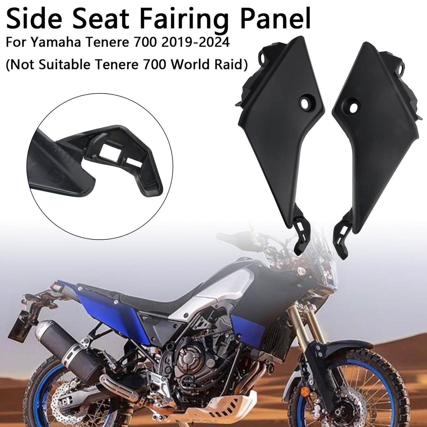 2019-2024 Yamaha Tenere 700 Side Seat Fairing Panel Cowl