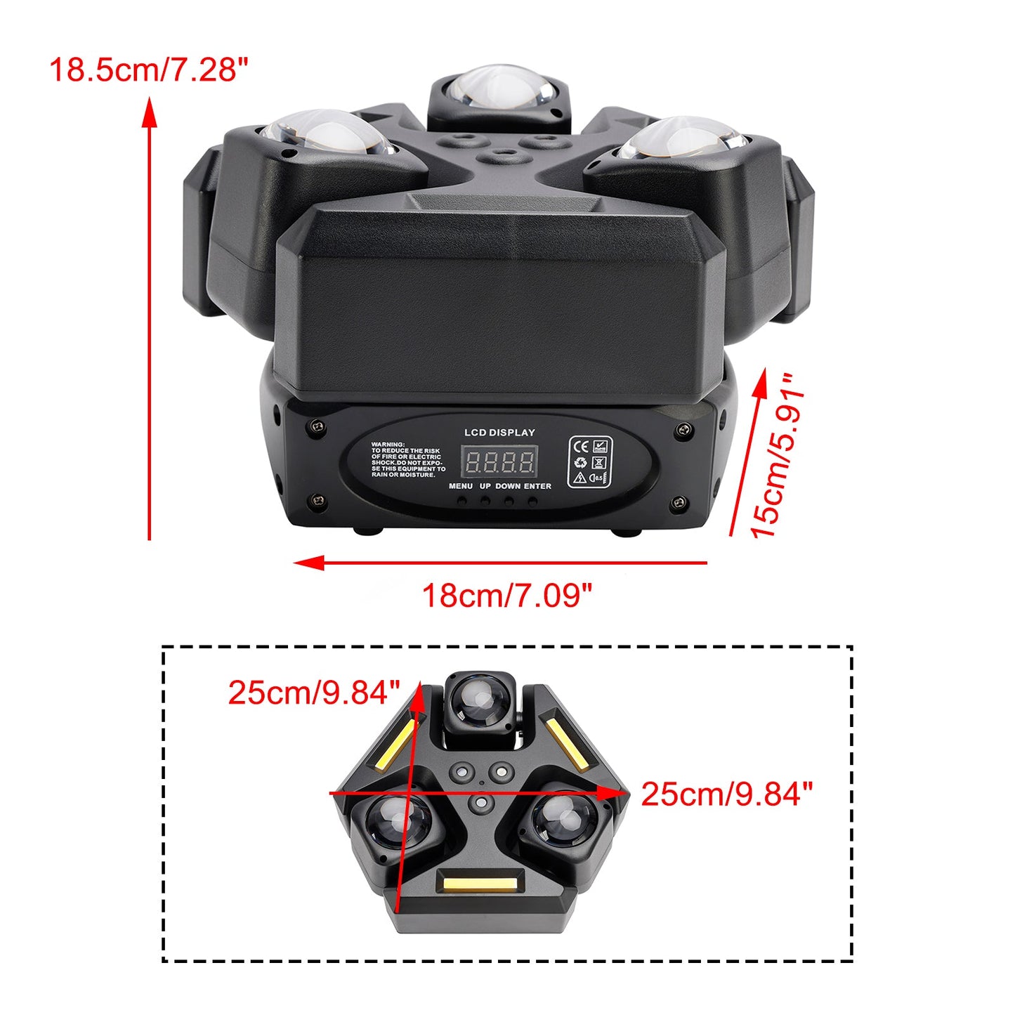 150W RGBW Rotating Laser Light DJ Stage Effect Party Beam Disco Show Bar Light