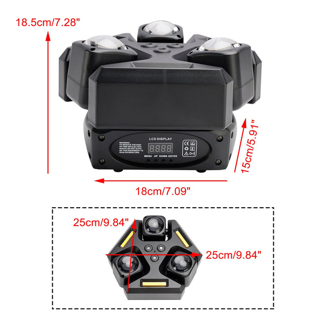 150W RGBW Rotating Laser Light DJ Stage Effect Party Beam Disco Show Bar Light