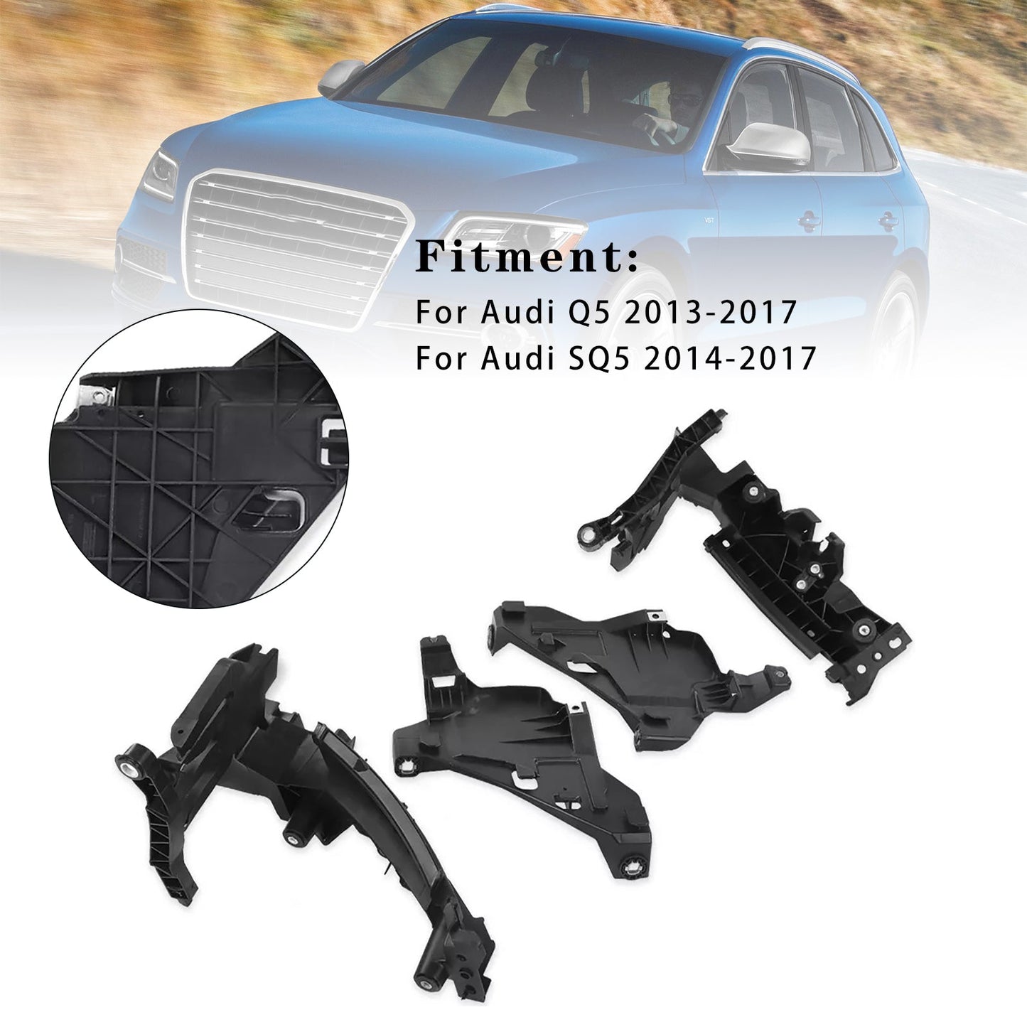 Front Headlight Mounting Bracket Support Plate For Audi Q5 SQ5 2013-2017