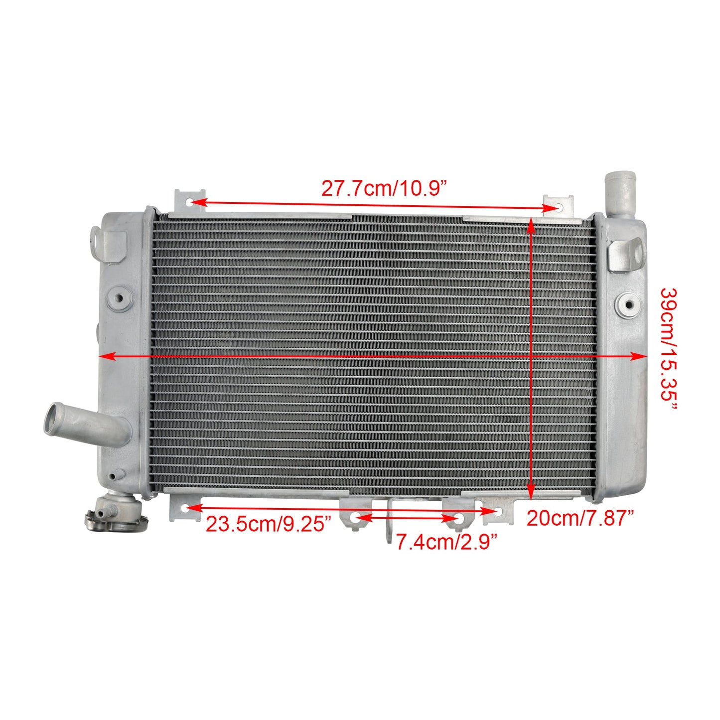 39060-0758 Radiator Cooling Engine Cooler For Kawasaki ZX-4R ZX-4RR 2023 2024