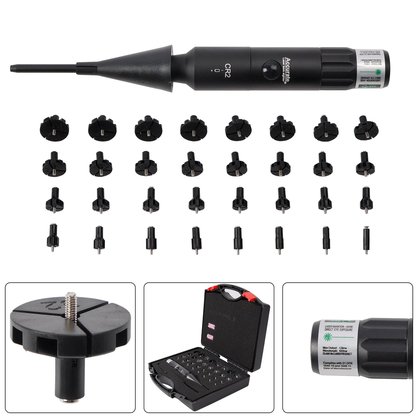 Professional Laser Bore Sight Kit Multiple Caliber Upgraded Green Bore Sighter