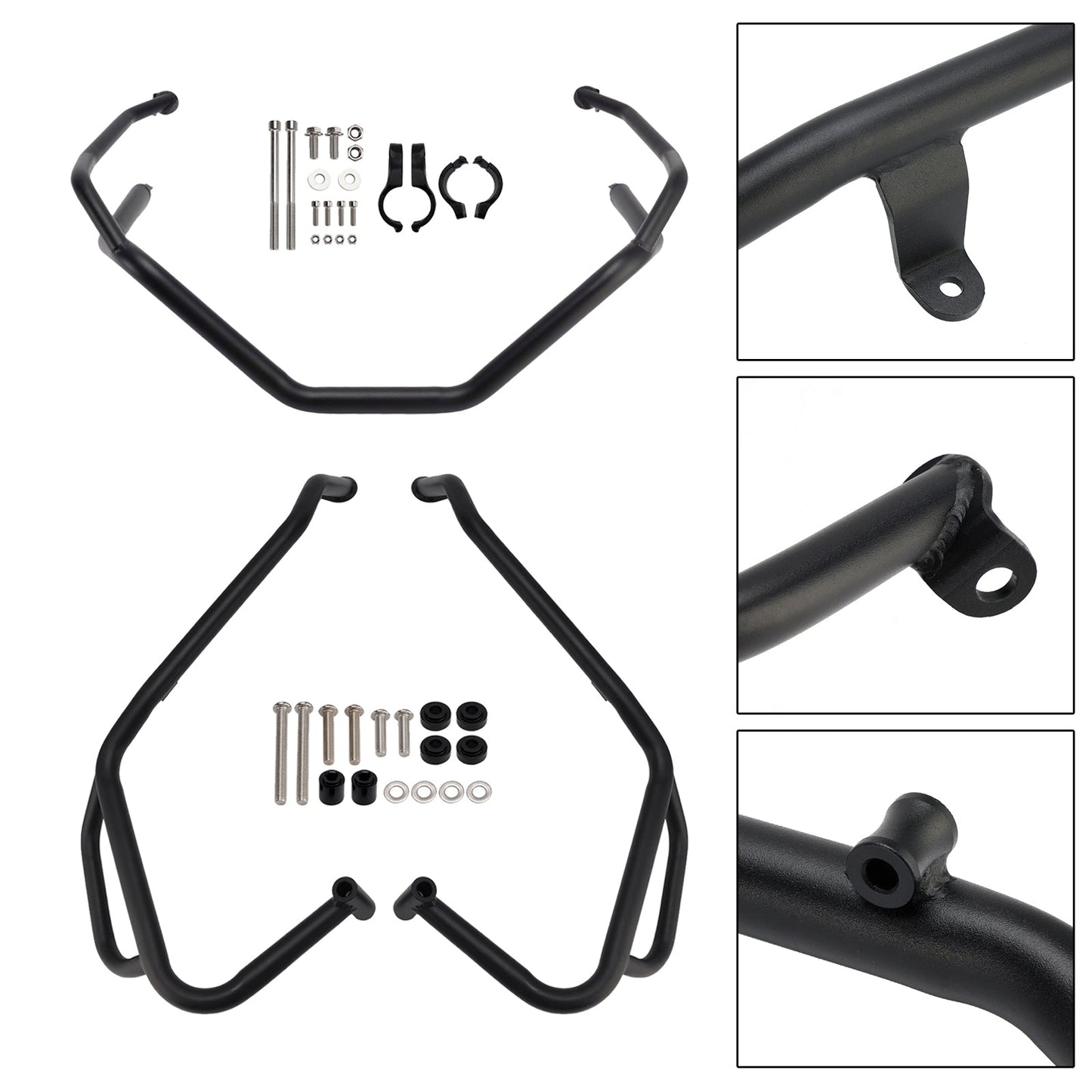 2025+ Honda X-Adv 750 Upper + Lower Engine Guard Frame Crash Bar Kit Black