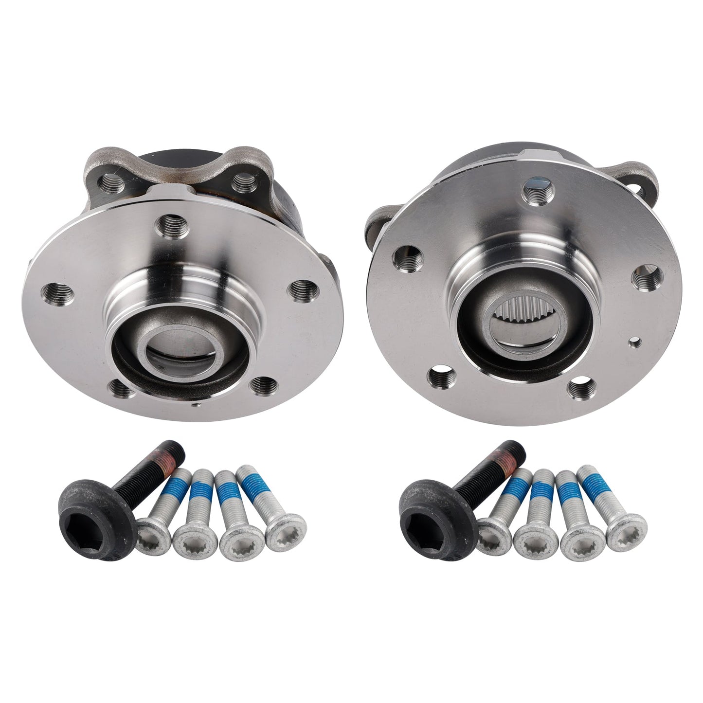 Audi A4 8K A6 C7 A5 8T A8 4H Q5 2x Front Wheel Hub Flange+Bearing+Bolts Kit 4H0498625D